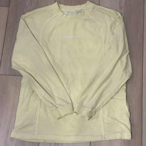 Standard Cloth Raceway Long Sleeve Logo Tee Yellow Men’s Small Urban Outfitters - Picture 1 of 5